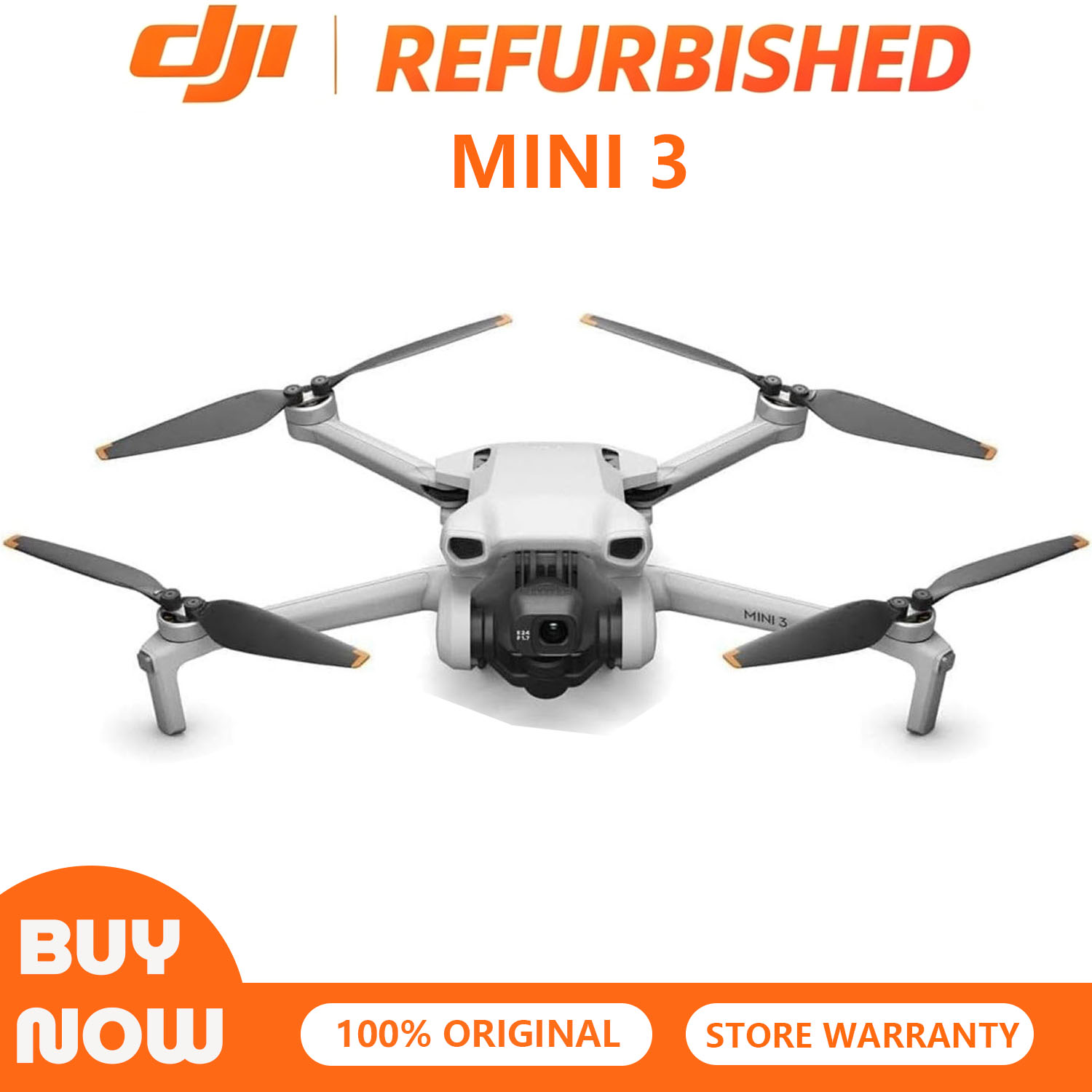 Drone Video Production - 再生品の中古DJI Mini 3ドローン、3軸機械式ジンバル、4K HDRビデオ、最大32800フィートのビデオ伝送、38分の飛行時間、GPS自動帰還機能付き