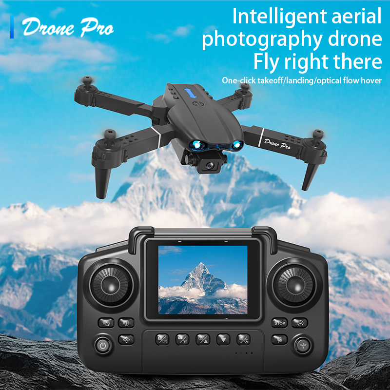 Drone Lidar - E99エアスクリーンコントロールドローン プロ仕様 ワイドRCドローン HD 4Kカメラ 折りたたみ式ヘリコプター航空機