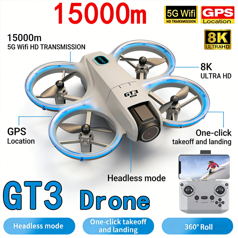 新型 GT3 MAX ドローン 8K HD 空撮 ヘッドレス - Drone Video Production のレビューと価格