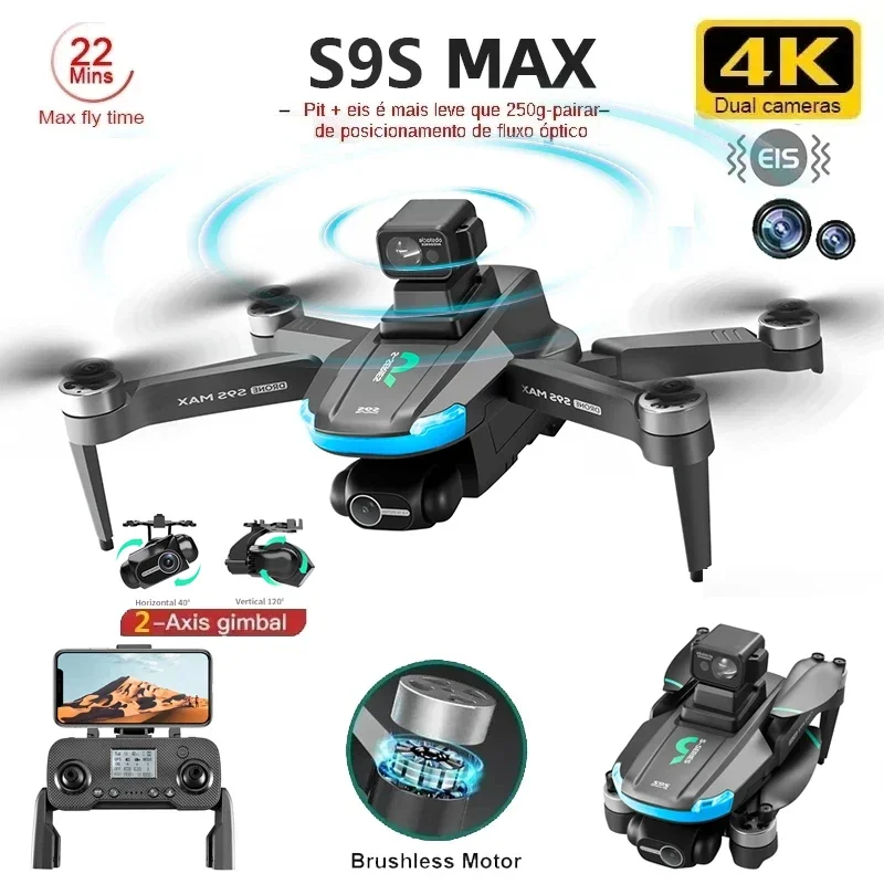 新しい S9S MAX ミニドローン 4K 2 軸 PTZ  - Drone Lidar のレビューと価格